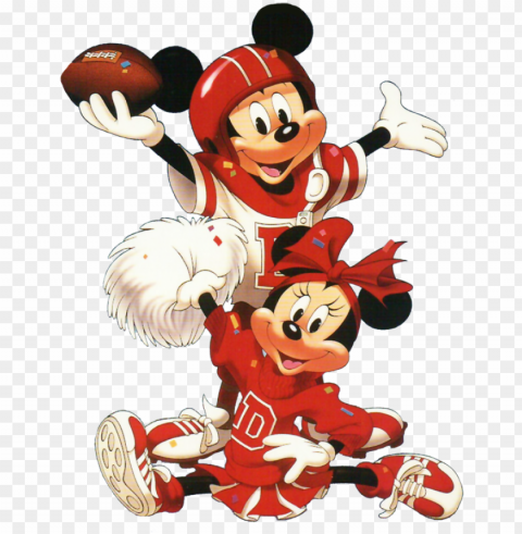 minnie & mickeymouse - mickey mouse minnie mouse football Isolated Artwork on Clear Transparent PNG