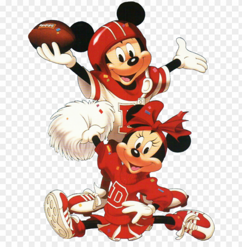 minnie & mickeymouse - mickey mouse minnie mouse football Isolated Artwork on Clear Transparent PNG PNG transparent with Clear Background ID a151b79b