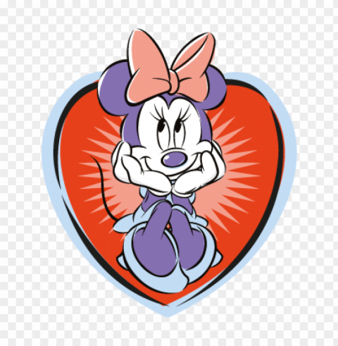 minnie mouse cartoon vector logo free Transparent PNG Illustration with Isolation