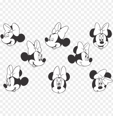 minnie mouse logo vector - minnie mouse face vector PNG Graphic with Isolated Design