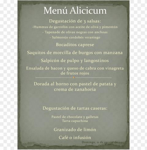 minuta menú alicicum - commemorative plaque Transparent PNG artworks for creativity