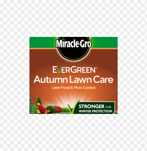 miracle-gro evergreen autumn lawn care - flyer Isolated Design on Clear Transparent PNG