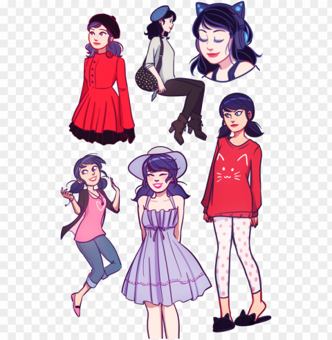 miraculous ladybug - marinette dupain cheng designs PNG file with alpha