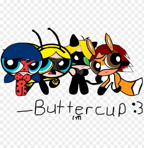miraculous ppg fanart - cartoon PNG with no registration needed