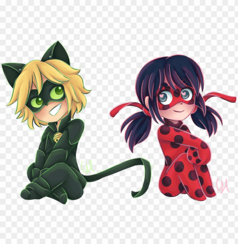miraculous tales of ladybug & cat noir - chat noir and ladybug PNG for free purposes