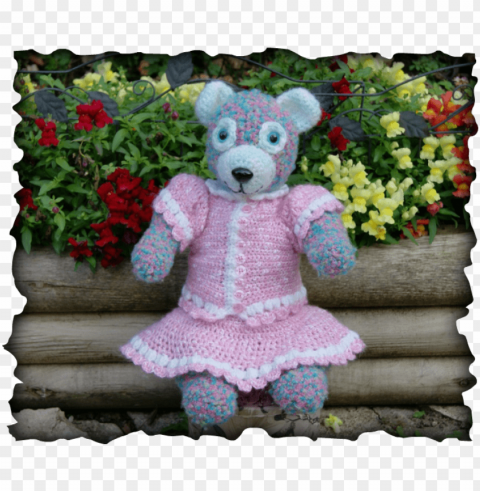 miranda is a beautiful crocheted girl bear with baby PNG Image with Clear Background Isolation PNG transparent with Clear Background ID dafce391