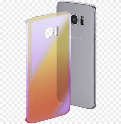 mirror cover for samsung galaxy s7 edge yellowpink - iphone PNG graphics with alpha channel pack