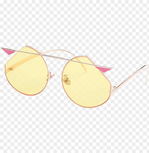 mirrored cat eye metallic crossbar cut lens sunglasses - circle Isolated Graphic on Clear PNG PNG transparent with Clear Background ID ce93e492