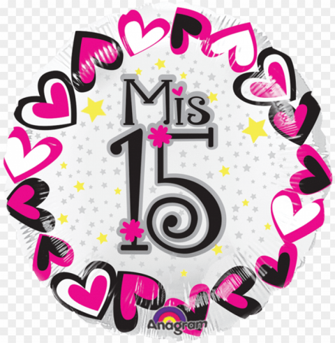 Mis Quince Años Letras - Logo Xv Años Clean Background Isolated PNG Graphic Detail