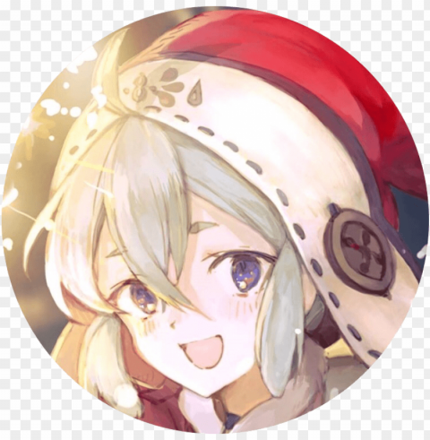miss santa icon circle - anime girl icon Isolated PNG Graphic with Transparency