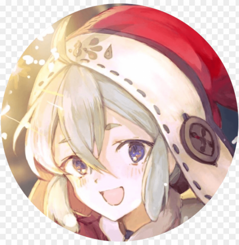 Miss Santa Icon Circle - Anime Girl Icon Isolated PNG Graphic With Transparency