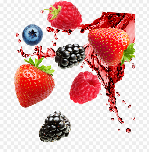 mixed fruit download - berry juice splash PNG images for merchandise