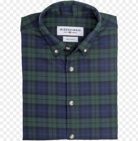 mizzen main durham flannel shirt Isolated Artwork with Clear Background in PNG
