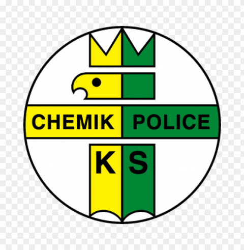 mks chemik police vector logo Transparent Background Isolated PNG Character