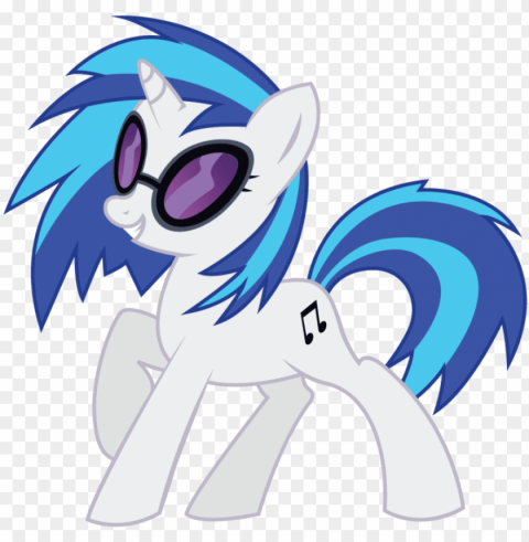 mlp vinyl scratch red eyes Transparent PNG Isolated Graphic Element