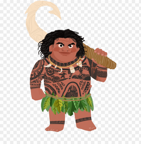 moana banner download - moana maui clipart Isolated Artwork on Clear Transparent PNG