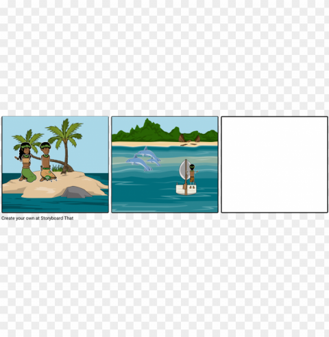 moana - perspective comic boat island PNG Graphic with Clear Isolation