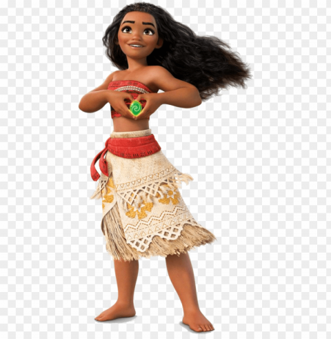 moana with the heart - moana Transparent Background Isolated PNG Icon