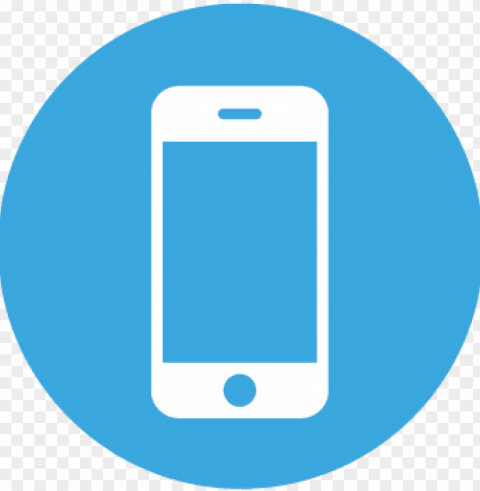 mobile app - blue smart phone ico Transparent Background Isolation in HighQuality PNG