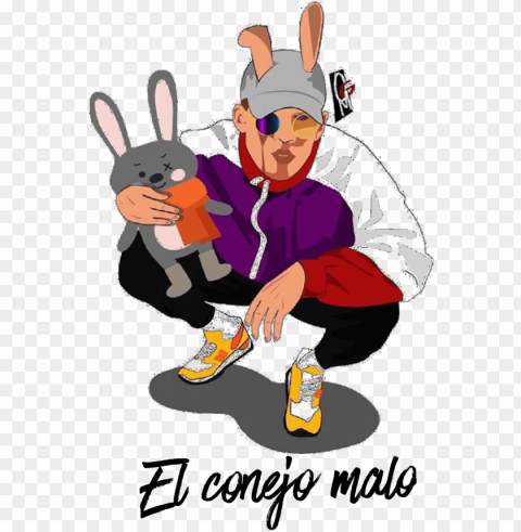 model image image - bad bunny animated PNG Graphic with Clear Background Isolation