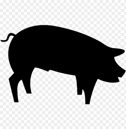model image graphic image - pig silhouette Transparent PNG Isolated Artwork