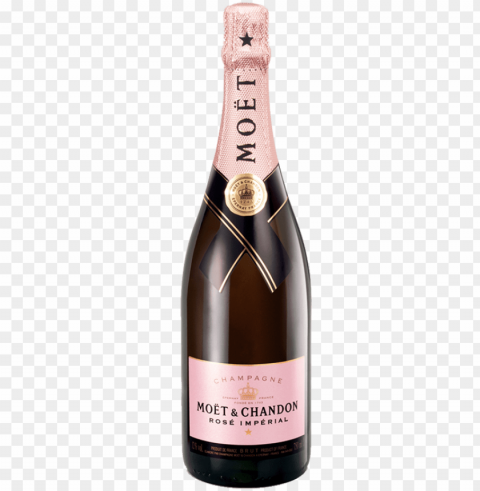 moet & chandon nv brut rose - moet & chandon champagne imperial rose - 187ml Clean Background Isolated PNG Design