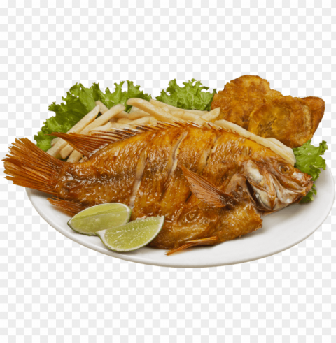 Mojarra Frita - Mojarra Frita Con Papas ClearCut Background Isolated PNG Art