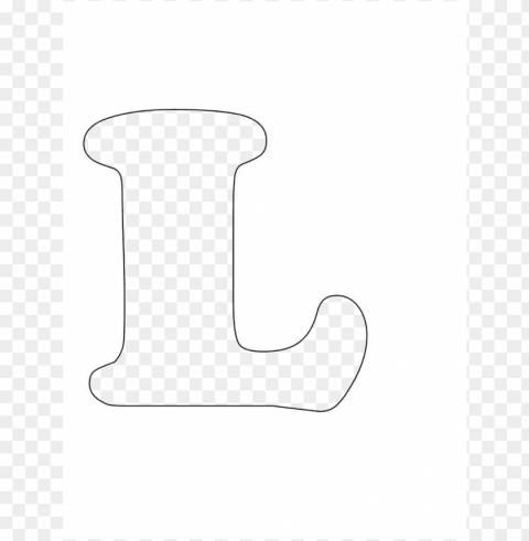 moldes letras - molde da letra l Isolated Item with Clear Background PNG
