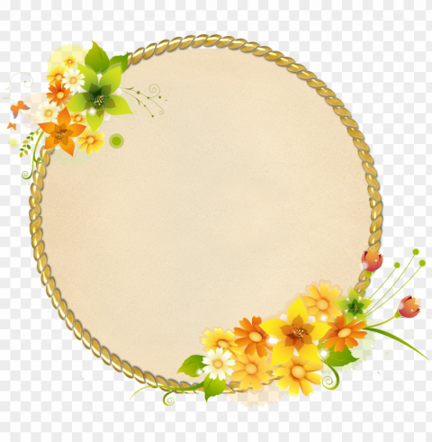 molduras arredondadas com flores - totoko PNG images with alpha mask PNG transparent with Clear Background ID 4d2d1c14