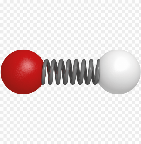 Molecular Vibration Model Atoms Connected By A Spring - Molecular Vibratio HighResolution PNG Isolated On Transparent Background