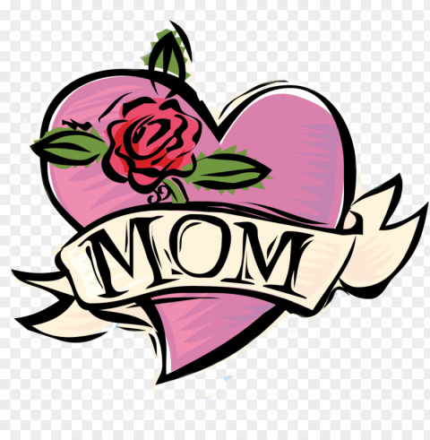 mom tattoo needlepoint rose canvas happy mothers day - humor mothers day Isolated Graphic on Clear Transparent PNG