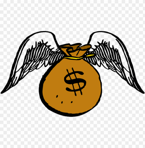 money bag with wings - money bag flying away PNG images with transparent canvas compilation