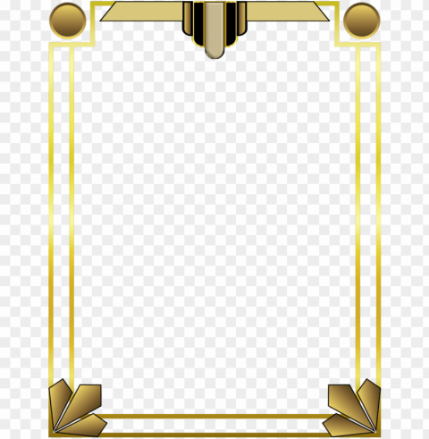money clipart banner 18 clip art border - art deco gold frame PNG transparent elements package
