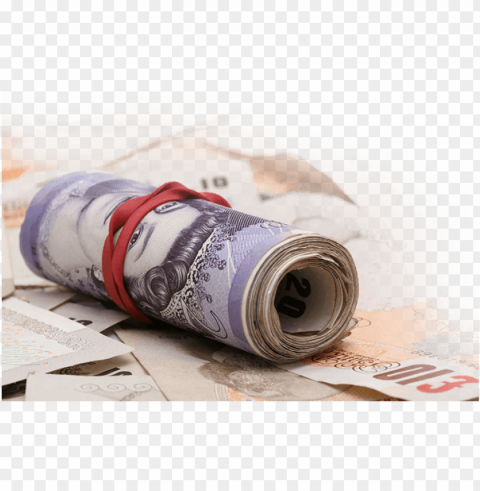 moneyroll ipad landscape - english pound notes Transparent art PNG