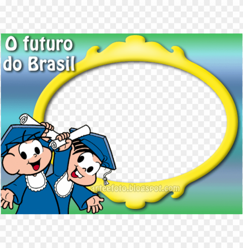 monica formatura - moldura de natal com a turma da monica PNG images with clear cutout