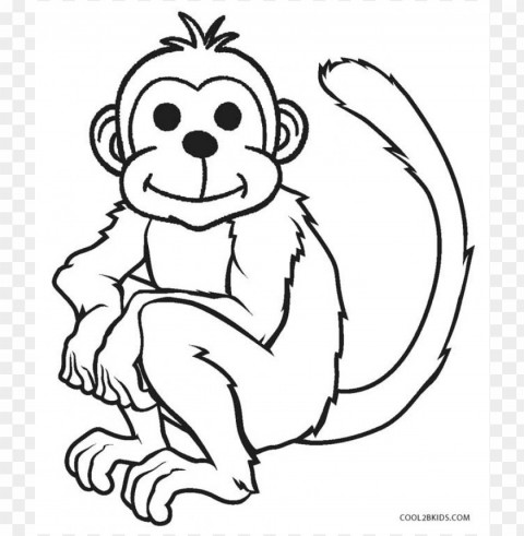 monkey coloring Isolated Graphic on Transparent PNG PNG transparent with Clear Background ID 4dedc6f3