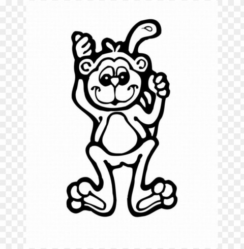 monkey coloring Isolated Graphic with Clear Background PNG PNG transparent with Clear Background ID cf73a656