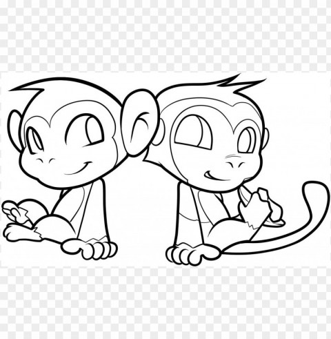 monkey coloring Isolated Icon in Transparent PNG Format PNG transparent with Clear Background ID 1908c0d8