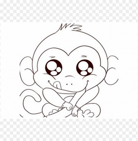 monkey coloring Isolated Icon on Transparent Background PNG PNG transparent with Clear Background ID fcc886a6