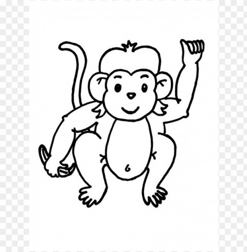 monkey coloring Isolated Illustration in Transparent PNG PNG transparent with Clear Background ID 535180da