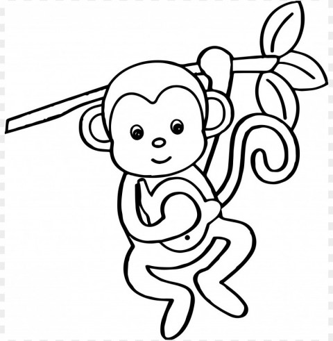 monkey coloring Isolated Item in HighQuality Transparent PNG PNG transparent with Clear Background ID 70e080c3