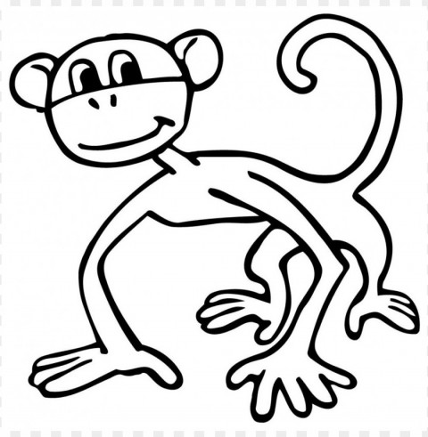 monkey coloring Isolated Item on Clear Background PNG PNG transparent with Clear Background ID fe05a86e