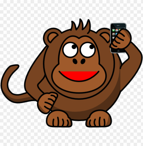 monkey mother iphone clip art - cartoon monkey vector PNG graphics with alpha transparency broad collection