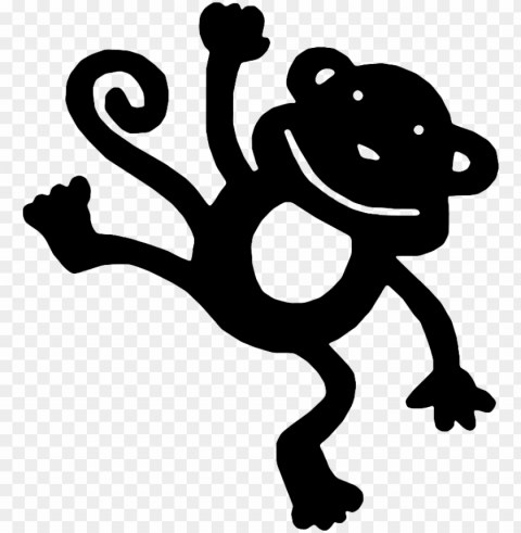 monkey silhouette svg - monkey svg file Isolated Character with Transparent Background PNG