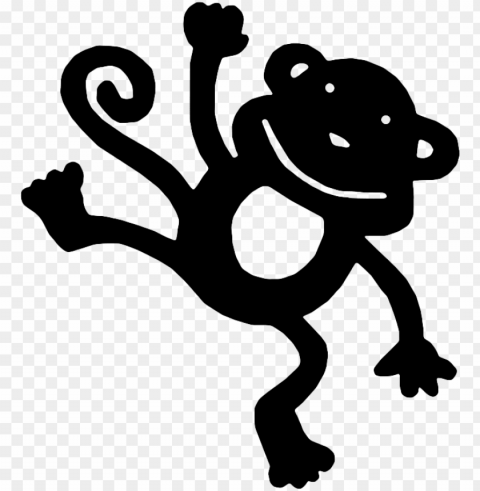 monkey silhouette svg - monkey svg file Isolated Character with Transparent Background PNG PNG transparent with Clear Background ID fcc92212