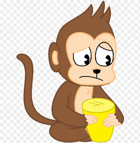 monkey vector sad cartoon - sad cartoon monkey Isolated Graphic on HighResolution Transparent PNG