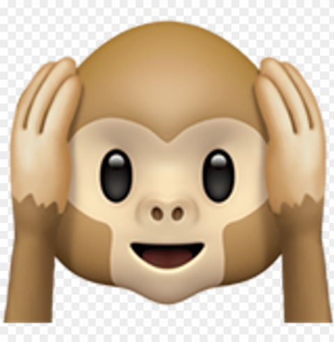 monkey whatsapp emoji ios whatsappemoji iosemoji emojis - whatsapp emoji monkey Isolated Element with Clear Background PNG