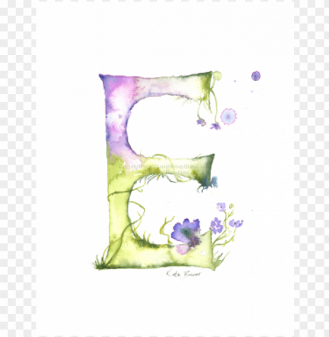 monogram e watercolor PNG transparent designs for projects PNG transparent with Clear Background ID 1a2ebea8