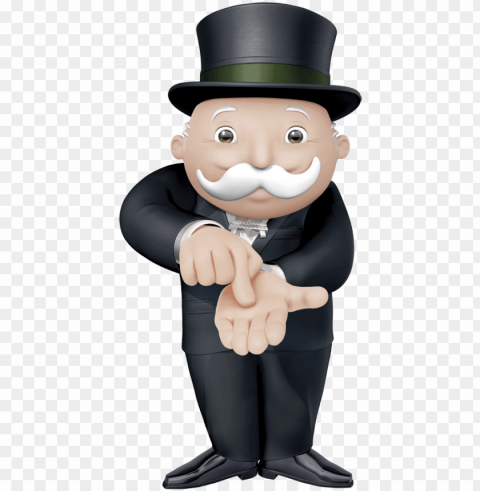 monopoly man running - monopoly man pay me Isolated Element in Clear Transparent PNG