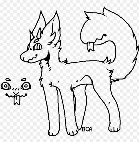 Monster Doge F2u Lineart - Monster Dog Base Transparent Graphics PNG